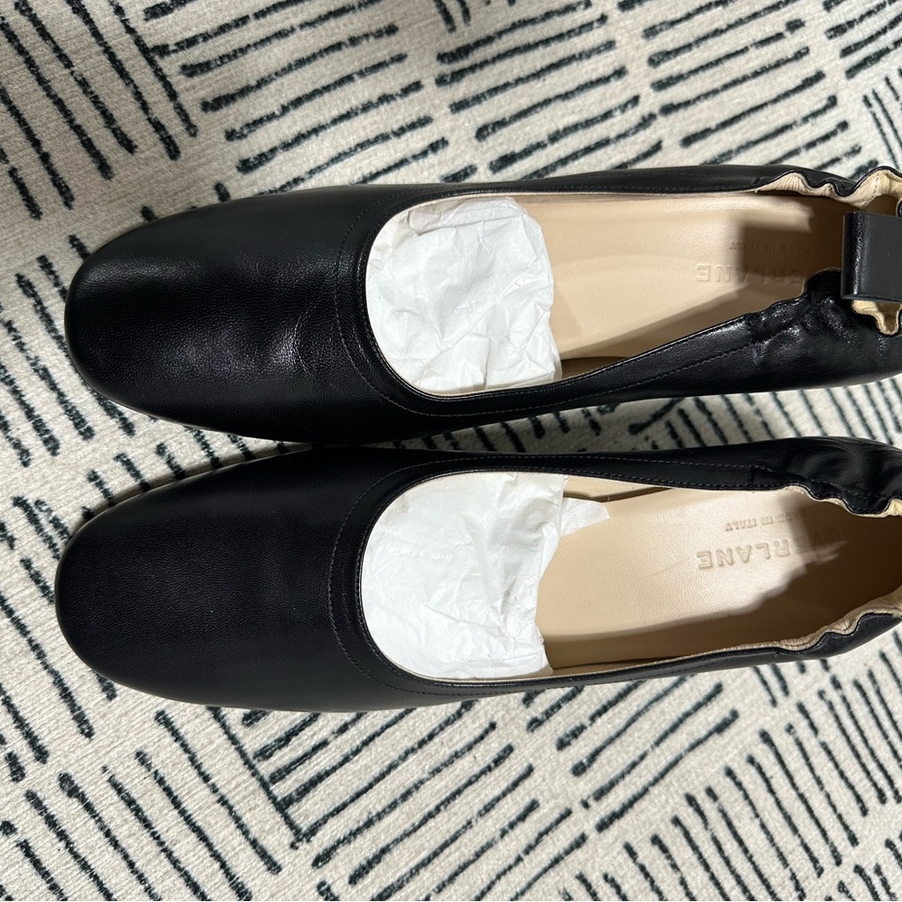 ✨️Everlane Womens The Italian Leather Day Heel Pump Size 11 Black